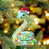 Amazon Nuevo 2026 Navidad Colgante Acrílico Animal Sombrero de Navidad Transfronterizo Decoración Árbol de Navidad Colgante Venta al por Mayor