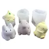 Molde de Silicone Cartoon Dragão de Leite Deitado, Psyduck, Coelho Capivara para Bolo Mousse Pudim Queijo Chocolate