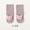 Calcetines nuevos para niños otoño e invierno calcetines lindos de muñeca color sólido bebé Clase A sin costuras calcetines de media caña para recién nacido