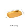 Plato Hondo de Acero Inoxidable Estilo Coreano Bandeja Rectangular Dorada Cocina Hogar Plato para Cena Fondo Plano Snack Barbecue Plato Hondo