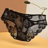 Suministro directo de fábrica encaje malla transparente ropa interior sexy para mujer sin costuras cintura baja algodón entrepierna hueco tentación bragas 91