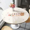 Toalha de Mesa Redonda Impermeável e à Prova de Óleo Sem Lavar Vidro Macio PVC Tapete para Mesa de Jantar Redonda Luxo Leve Alta Qualidade Toalha de Mesa para Mesa de Centro