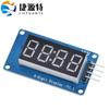 Módulo de exibição de tubo digital de 4 bits com ponto de relógio LED brilho ajustável TM1637 drive de quatro bits