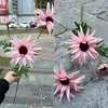 2025 Nuevo Fabricante de Flores Artificiales Rosas Rosa Claro Rosa Hortensia Peonía Guía de Camino de Boda Flores Artificiales al por Mayor
