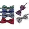 Conjunto de Gravata Borboleta, Abotoaduras e Broche Masculino de Três Peças para Terno de Casamento do Noivo Decoração de Camisa Gravata Borboleta Paisley