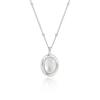 Colar de Pedra de Concha Branca Natural 3336 Feminino Prata de Lei S925 de Alta Qualidade Ins Original Luxo Leve Elegante Corrente Prata para Clavícula