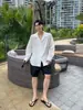 Camisa Social Masculina de Manga Curta Texturizada Estilosa da Nova Marca Tendência Verão 2026, Caimento Solto, Gola Reversível, Top Casual Fashion