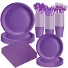 Juego de platos de papel de color sólido, engrosados, de un solo color, transfronterizo, vajilla desechable, juego para fiestas, decoraciones para fiestas de cumpleaños, mantel