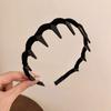 2026 Nuevo Estilo Tela Terciopelo Tejido Ola Diadema para Mujer, Diadema para Lavarse la Cara, Accesorio para el Cabello Esponjoso Vintage de Punta Alta