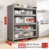 Novo Rack de Armazenamento para Cozinha, Armário de Armazenamento Multicamadas de Chão, Multifuncional para Micro-ondas, Aparador, Armário, Armário de Armazenamento