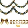 Fita de Lantejoulas Floco de Neve de Natal Verde Escuro com Bordas Brancas 2m Decoração de Teto para Jardim de Infância e Shopping Guirlanda de Fita de Natal