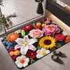 Alfombrilla de suelo de barro de diatomeas estilo felpa 3D para baño, absorbente, felpudo para puerta de baño, antideslizante, resistente al desgaste