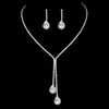 Colar de Pérolas Popular de Moda Transfronteiriço para Mulheres, Joias de Noiva, Brincos, Acessórios de Corrente para Clavícula de Luxo de Nicho de Alta Qualidade