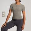 Camiseta de manga corta Athena Lulu Lanjing Modal Henry para mujer, con cuello en V, para yoga, deportes y fitness