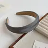 Faixa de Cabelo Exquisita em Cetim Nervurado Francês Crânio Alto Faixa de Cabelo Coreana de Alto Padrão para Mulheres Clipe de Cabelo de Temperamento de Luxo Leve Elástico de Cabelo
