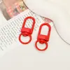 Fivela Colorida Pintada em Forma de U para Porta Giratória Pingente de Chaveiro em Liga de Zinco Acessórios para Joias DIY Fivela para Pendurar em Bolsa Boneca