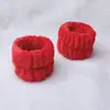 Pulsera de Felpa Transfronteriza Europea y Americana Absorbente de Sudor Terciopelo de Coral Impermeable Diadema para el Cabello Lavado Facial Pulsera Spa Pulsera Spa