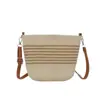 Bolso de Mano Tejido Vintage Nuevo 2026 Bolso Cruzado Pequeño a Rayas Bolso de Paja Bolso de Playa Bolso de Hombro Único para Viajero