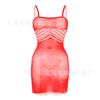 Sexy Lingerie Sexy Malha Sling Sling Transparente Oco Tight Mesh One-piece Open Sling Hip Saia w438