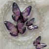 Pegamento de mariposa tridimensional con lámina de oro púrpura, accesorios para el cabello, accesorios de ropa, decoraciones de fábrica, venta al por mayor en stock, venta directa