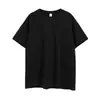 Popular Camiseta de Algodón 260g Tendencia Nacional Versión Grande Hombros Descubiertos Color Sólido para Hombres y Mujeres Estampado Oversize Manga Corta Pesada Personalización