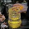 Vaso Rotatorio de Cristal Luminoso Creativo para Whisky para Uso en Casa, Vaso de Cerveza de Alta Gama, Vaso para Licores para Aliviar el Estrés, Vaso Giratorio
