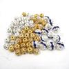 Tampão de flor de bola de diamante de strass oco acessórios de pulseira de bola de flor acessórios de joias DIY de bola de diamante de cristal atacado de fábrica