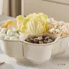 Plato para Hot Pot, Plato de Verduras, Cesta de Drenaje, Plato Creativo para Vajilla, Plato para Guarniciones de Ingredientes para Cocina Casera