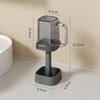 Taza de enjuague bucal estilo japonés Estante para cepillos de dientes de baño Taza de cepillo de dientes doméstica a prueba de polvo con drenaje y tapa Estante de almacenamiento para cepillos de dientes de estudiante