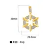Europa y Estados Unidos accesorios de joyería DIY transfronterizos moda ins todo-partido micro-incrustación girasol al óleo diamante azul colgante colgante colgante