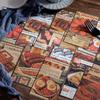 Papel de material de día hermoso serie comida viaje tema comida cuenta a mano DIY pegatinas base 60 piezas en 6 tipos