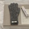 Guantes de punto para mujer, invierno 2024, nuevos, de color sólido, con dedos abiertos, pantalla táctil, cálidos, para ciclismo al aire libre, guantes de lana para estudiantes