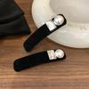 Horquilla francesa retro suave de terciopelo de perla exquisita elegante de alta gama para flequillo lateral cabello suelto adorno para el cabello accesorios para el cabello