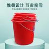 Balde Plástico Vermelho Marca Zhujiang para Armazenamento de Água Balde Temperado com Tampa Balde Espessado para Banho Balde Portátil para Lavanderia Balde Vermelho