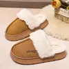 Pantuflas de algodón para mujer 2026, pantuflas de interior para el hogar de invierno, pantuflas estilo boucle, pantuflas de felpa con suela gruesa, cálidas, cómodas y con suela suave