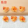 Nuevo Pastel Dorado de Fruta Persimón y Azufaifa, Juguete de Comida Simulada, Accesorios de Resina de Pegamento de Crema DIY, Accesorios para el Cabello, Pinzas para el Cabello, Colgantes, Funda para Teléfono