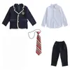 Uniformes para Classe Infantil, Ternos Britânicos, Uniformes de Jardim de Infância, Camisas Brancas, Uniformes de Escola Primária, Roupas de Primavera e Outono para Homens e Mulheres