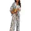 Traje casual estampado para mujer estilo nuevo resort, comercio exterior transfronterizo, Primavera 2025, Aliexpress Amazon