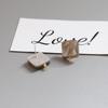Cor de Doces Quadrado Resina Renderização Prata S925 Pendente de Cinto Brincos DIY Artesanal Joia de Orelha Brincos Material Acessórios