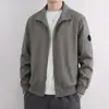 Chaqueta de solapa lavada de algodón puro para hombre, nueva prenda exterior casual de primavera/otoño con cuello de béisbol, estilo workwear holgado y versátil