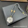 Novo Conjunto de Inlay de Concha de Pérola Natural, Pingente de Colar Personalizado Vintage, Anel Totalmente Cravejado, Brincos, Joias Transfronteiriças