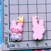 Cometa brillante de dibujos animados niña recogiendo flores conejo Oso Gato perrito pasador clip para el pelo cuerda para el pelo accesorios de resina parche