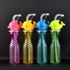 Taza de plástico con forma de animal de diamante de 500ML, desechable, para jugo, té de leche, festival de comida, exposición, acuario, vaso para bebidas frías