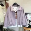 Chaqueta simple de estilo coreano con cuello mao para mujer, estilo corto, nueva moda otoño 2026, versátil, corte holgado, reduce la edad, top chaqueta moderno