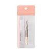 Pinza dorada para cejas de Chuanqi, alicates de acero inoxidable para cejas, pinzas para cejas oblicuas de boca plana, herramienta para recortar cejas