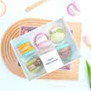 Caixa de Embalagem para Macaron Gordo Estilo Coreano pet6 Caixa de Embalagem para Grãos Caixa de Açúcar Nougat Caixa para Biscoito Madeleine Fernando