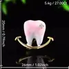 Broche Criativo de Dente, Broche de Escova de Dentes, Liga Ecológica, Desenho Animado Fofo, Broche Exquisito, Acessório Personalizado e Estiloso