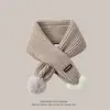 Bufanda de Punto con Forma de Corazón Estilo Coreano para Niños Otoño e Invierno Bufanda para el Cuello de Bebé Cálida y Versátil Bufanda de Lana Cruzada para Niñas