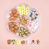 Accesorios para Uñas Estilo Hawaiano Sanrio de Dibujos Animados Transfronterizos Gato Kitty Lazo Caja de Accesorios de Resina para DIY