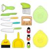 Cuchillo de plástico para frutas para niños, pelador, jardín de infantes, educación temprana, no es fácil lastimar las manos, tabla de cortar, cuchillo para pasteles, molde para galletas, juego